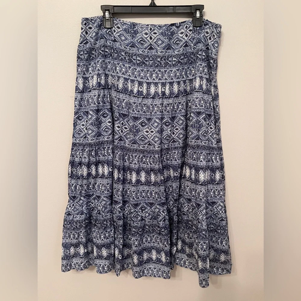Chaps Maxi Tiered Boho Skirt - Picture 3 of 6